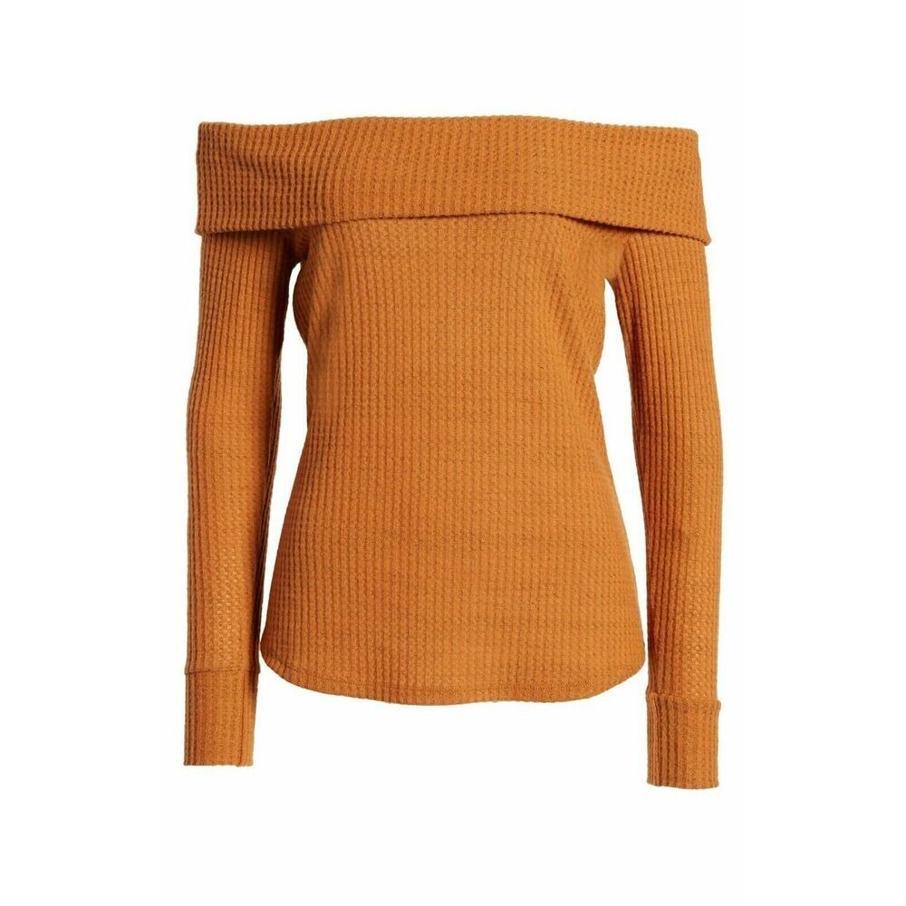 BP. Women's Off the Shoulder Knit Top Rust Umber Size XS MSRP $35‎